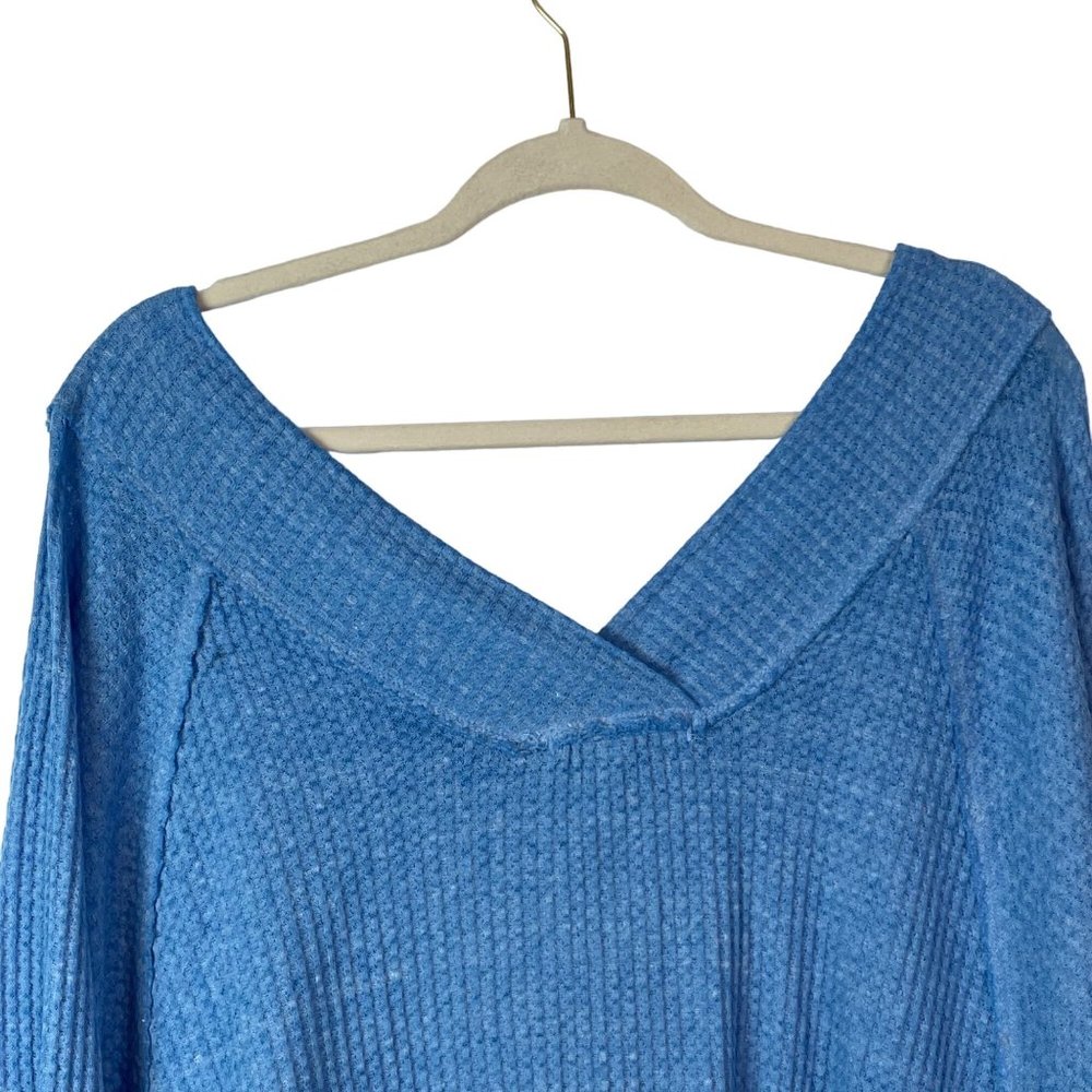 Free People We The Free Westend Thermal Top Blue Pockets Size M - Picture 5 of 7